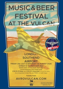 This year's Music and Beer Festival at the Vulcan is on 31 July - 1 August